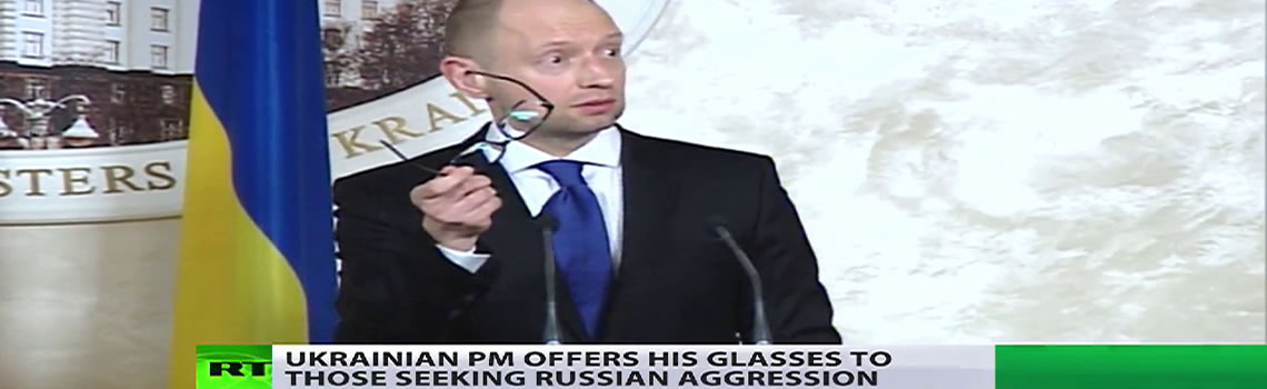 Jatsenjoek shows World absolute proof of Russians intervention in Ukrain!